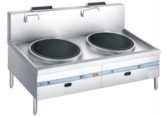 Gas double head frying stove