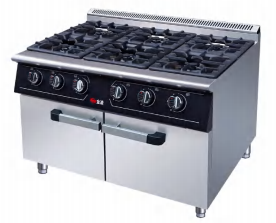 Gas Range 6-Burner With Cabinet