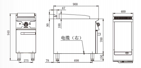 电全平扒炉连单门柜座